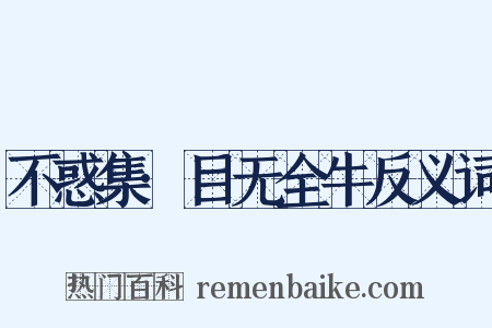 不惑集·目无全牛反义词是什么意思的图片